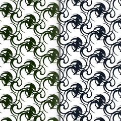 Abstract simple geometric vector seamless pattern, Collection of seamless ornamental vector patterns and swatches. White and grey geometric oriental backgrounds, 