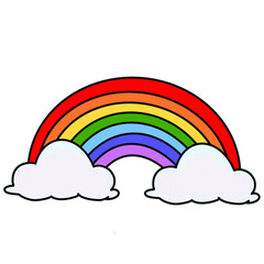 rainbow and clouds