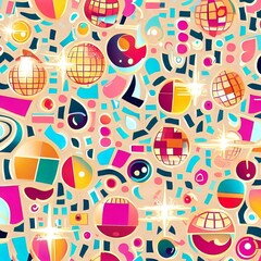 Obraz premium disco-inspired abstract background 