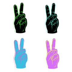 peace symbol made of hands