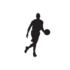 Fototapeta na wymiar basketball player silhouette - vector illustration