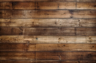 Wooden planks as a wall background texture, in the style of dark brown, antique look of wooden plank seamless texture. Generative Ai.
