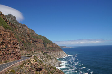 Chapman's Peak Drive near Cape Town on Cape Peninsula - Western Cape, South Africa.