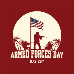 Fototapeta premium armed forces day america