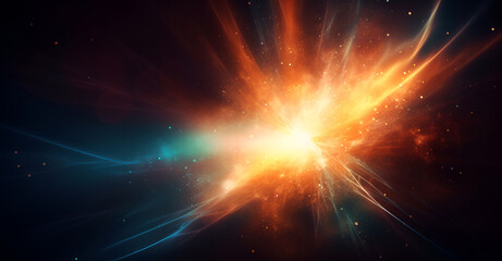 abstract background with a lens flare effect, featuring a burst of light emanating from one corner against a dark gradient background 
