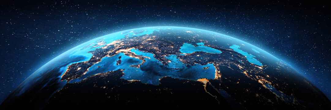 Fototapeta Mediterranean Europe map