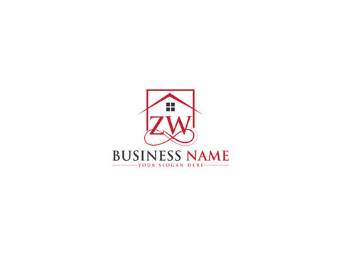 Modern Zw z&w Logo Art, Building zw wz Letter Logo Symbol For Your apartment