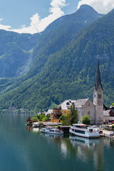 Fototapeta premium Hallstatt lake in summer, Austria