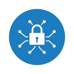 Obraz premium Connectivity and Cyber Security Icon.