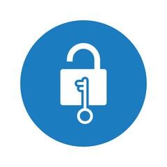 Lock and key icon.