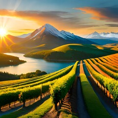 landscape with vineyard