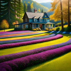 house in autumn