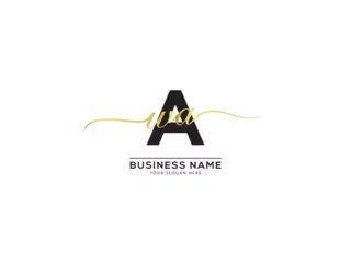 Foto op Canvas Awa Signature Letter Logo, waa, awa Logo Design For Business © VectorBoss1