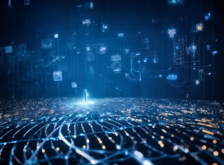 Obraz premium Abstract Technology Background of Futurism