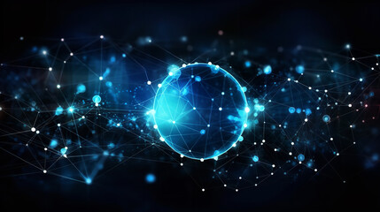 Obraz premium background with glowing circles