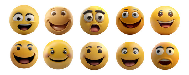 Obraz premium Set of emojis