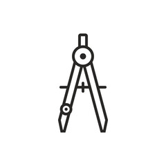 Divider Architecture Compass Icon Vector Template