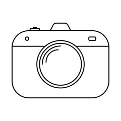 Camera icon, Vector illustration, Photo camera line icon isolated on transparent background, Vector symbol, Flat design style