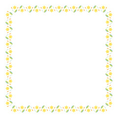 百合のフレーム素材 イエロー