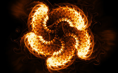 The Phoenix fractal abstract background design