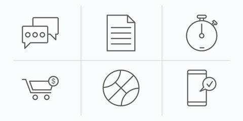 outline icons set. thin line icons such as ,