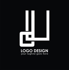 DU DU Logo Design, Creative Minimal Letter DU DU Monogram
