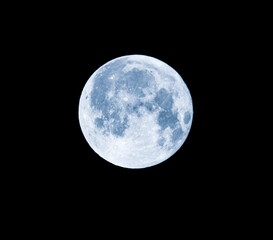 As the morning sky begins to lighten, a magnificent sight slowly emerges on the horizon - the full moon, casting its radiant glow upon the world below. The moon appears larger than usual.