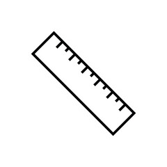 Simple Ruler Icon Vector Template