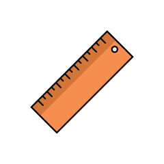 Simple Ruler Icon Vector Template