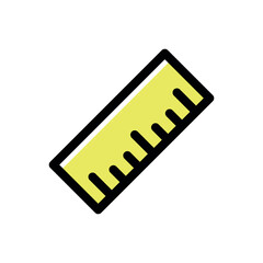 Simple Ruler Icon Vector Template
