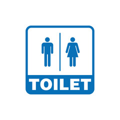 Toilet Restroom Sign Placard Vector Template