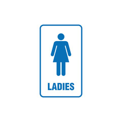 Toilet Restroom Sign Placard Vector Template