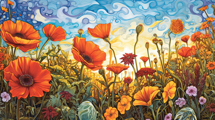 flowers in the field