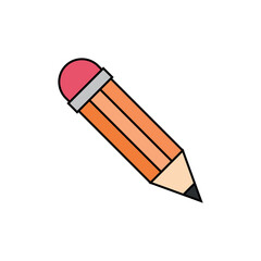 Simple Trendy Pencil Icon Vector Template