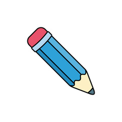 Simple Trendy Pencil Icon Vector Template