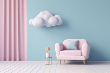 sofa with cloud