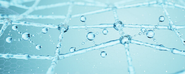 Abstract liquid, water .Abstract science background. Molecules. Background of scientific cosmetic...