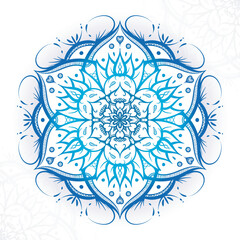 Vector drawing of abstract background abstract mandala flower. Gradient colorful ornaments