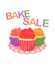 Cute Bake Sale Insert Colorful Cupcake Decorated With Sprinkles Transparent Clipart