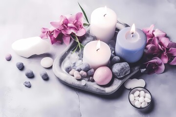 Spa still life Purple