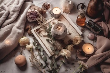 Lavender candle pamper