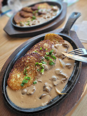Potato pancakes, traditional belorussian and ukrainian dish, draniki, deruny
