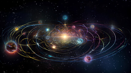 Obraz premium Webula: Digital Artwork of High Quality Web Services in the Cosmos Generative AI