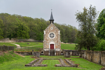 Architecture of the church of Port Royale des Champs in the Chevreuse valley in France