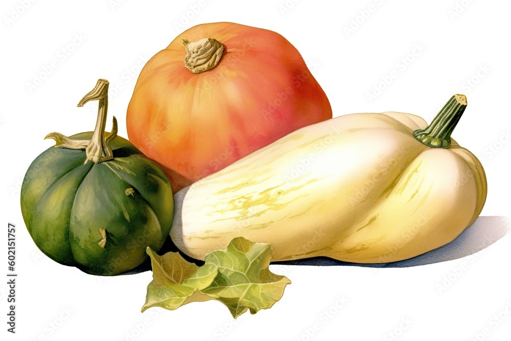 Poster various fresh vegetables arranged on a clean white background Generative AI