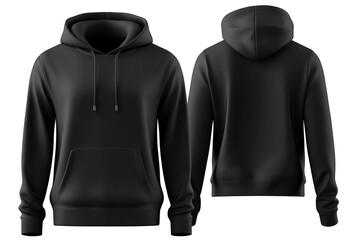 Blank black male hoodie sweatshirt long sleeve template mockup