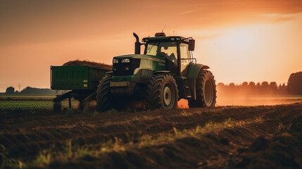 Giant Tractor in the field 