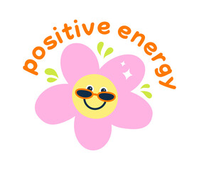 Positive Energy Flower Badge