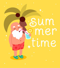 Summer Time Postcards Sticker