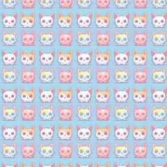 Obraz premium Katzen Motiv Muster